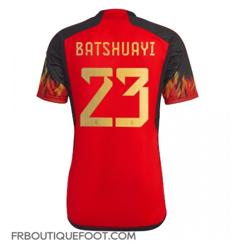 Maillot de foot Belgique Michy Batshuayi #23 Domicile vêtements Monde 2022 Manches Courtes